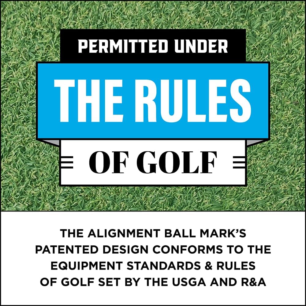 Putting Alignment Aid Tool - Golf Ball Marker - Rotate to Aim - Golf Gift Accessory for Men & Women Golfers - USGA Compliant