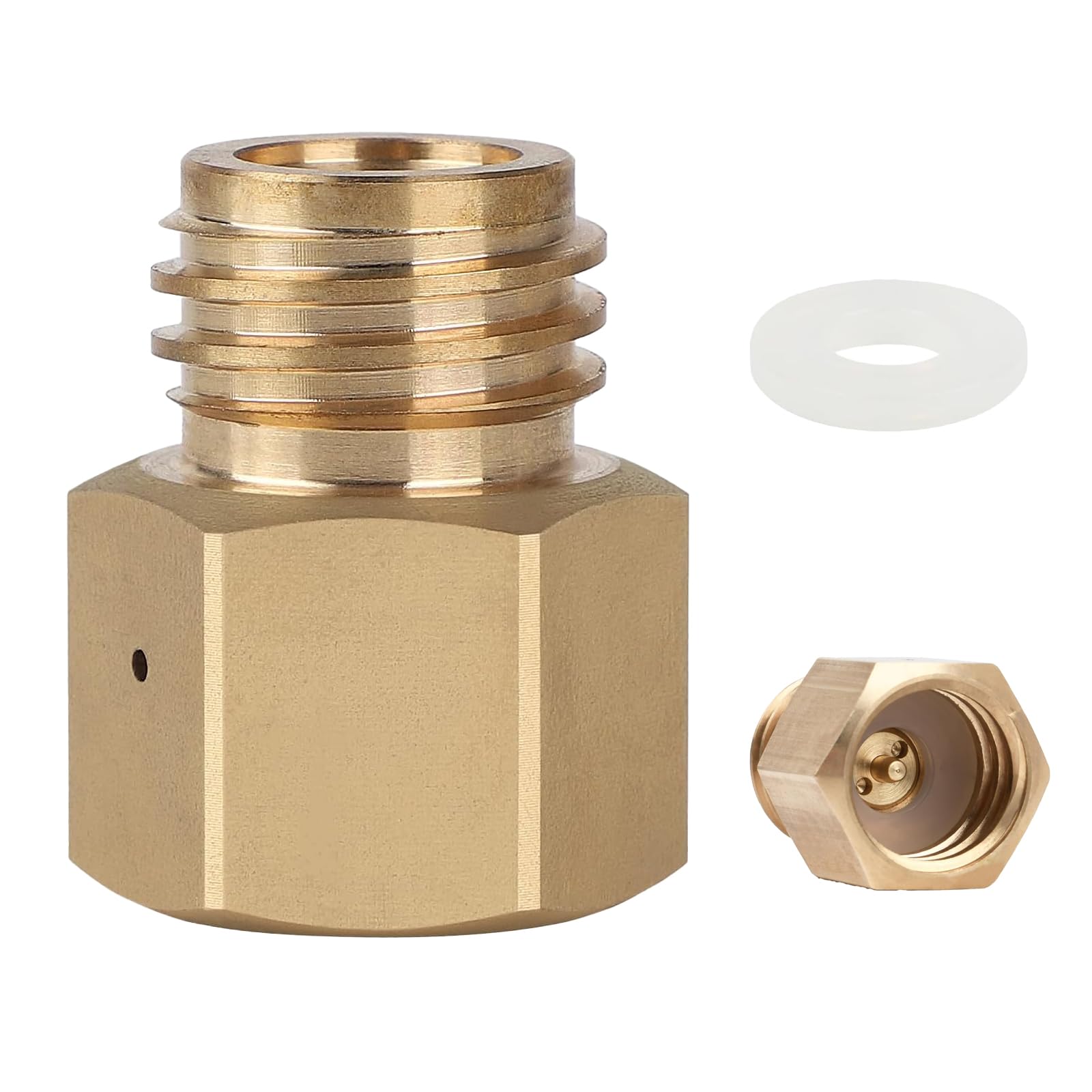 Quooker CO2 Adapter, TR21-4 auf TR21-3 Adapter für Quooker Cube Tank, Kompatibel mit Sprudelux CO2 Flasche, Aus Messing (1 Stück)