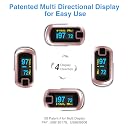 Pulse Oximeter Fingertip, Blood Oxygen Saturation Monitor (SpO2) with Rate Measurements and Waveform Graph, Portable Digital Reading OLED Display, Batteries Lanyard and Carry Case Included gallery image