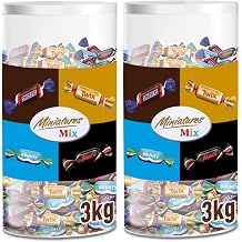 Miniatures Mix 2 x 3kg Mini Chocolate Bar Bulk Pack Chocolate Party Mix Mars Snickers Bounty & Twix Chocolate Bars
