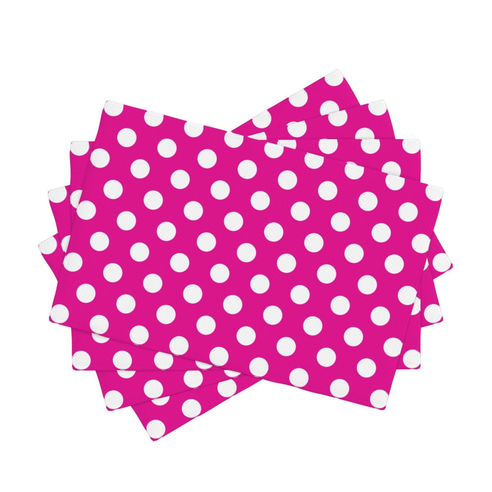 Set de table rose lavable pour protéger la table des taches et plats