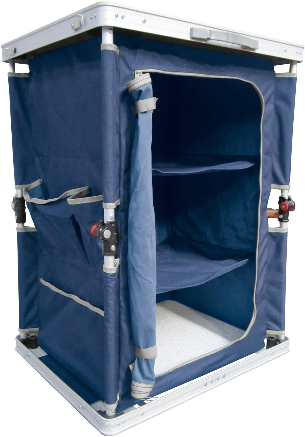 Ferrino 61789 Folding Camping Wardrobe Cabinet, Blue