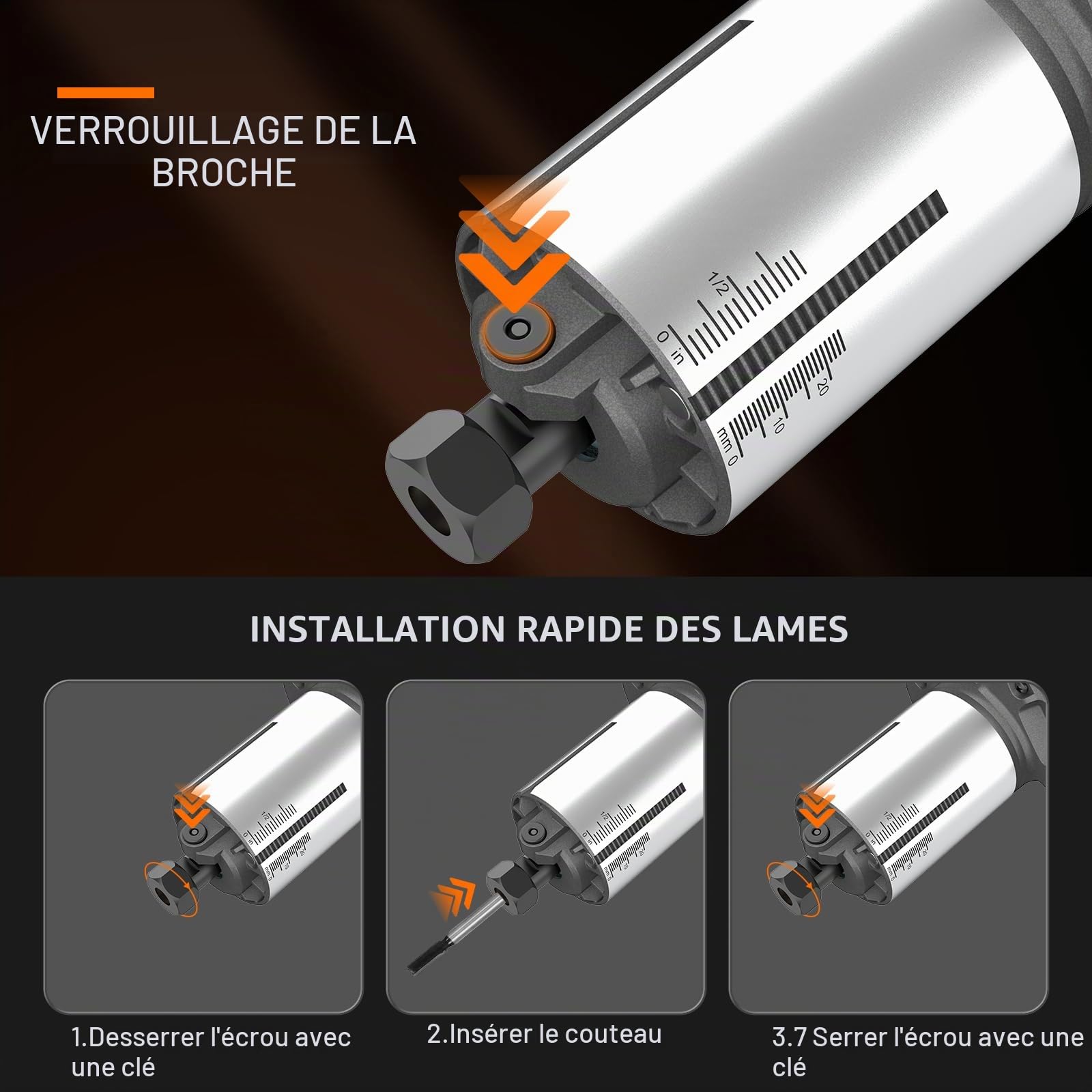 Affleureuse Sans Fil Compatible avec Batterie Makita 18 V, Brushless Affleureuse Sans Fil avec 6 Vitesses, 10000-30000RPM, 5 Fraises à Défoncer, Guide Droit, Roue de Guidage (Sans Batterie)