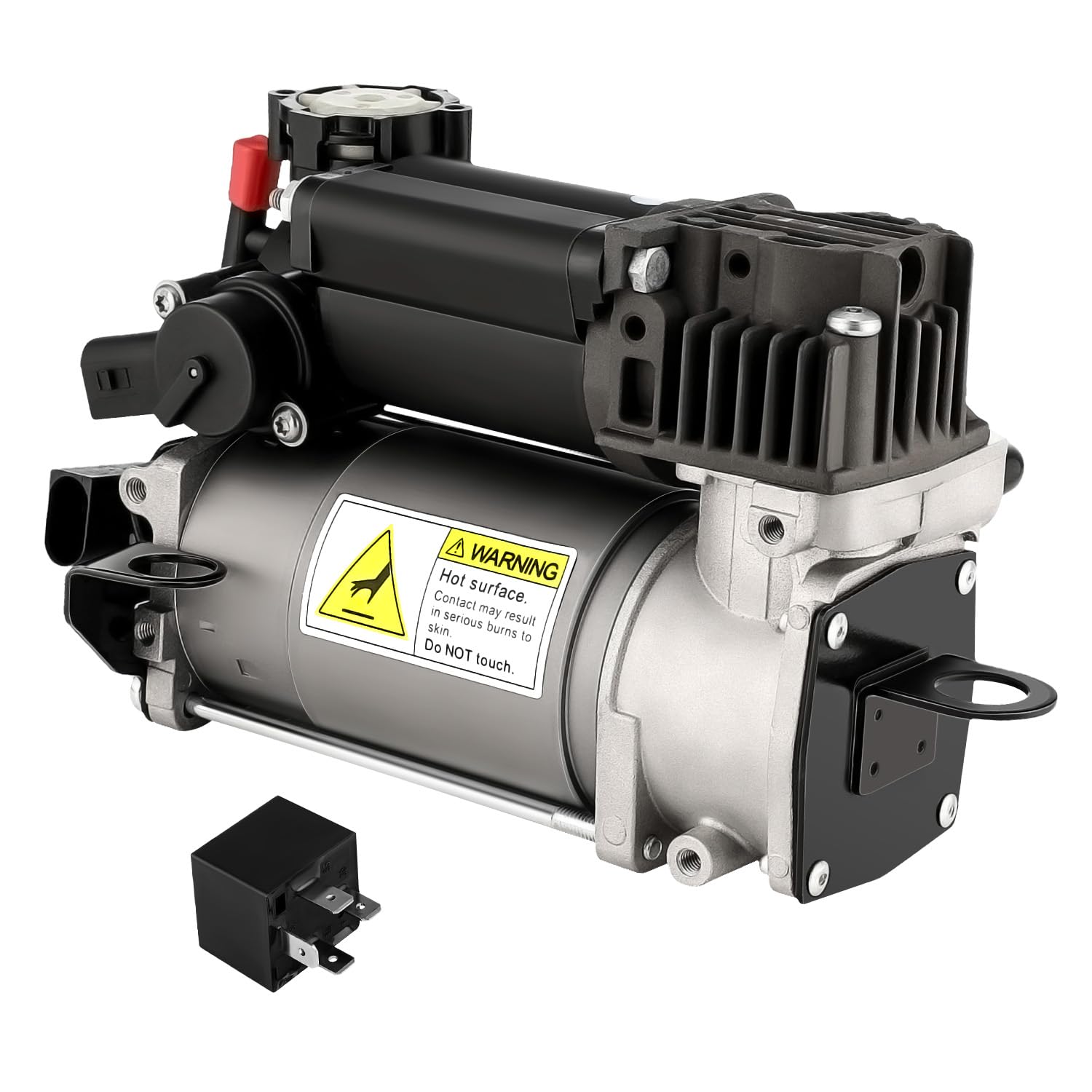 Luftfederung Luftfeder Kompressor mit Relais Vorne 2Pin Kompatibel mit Mercedes-Benz E-Klasse W211 S-Klasse W220 CLS C219 Airmatic 2113200304 2203200104 2113200104
