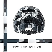 Vista 4 de Casco de bicicleta para niños, casco de bicicleta para niños y niñas de 8 años en adelante, con visera fresca, casco de bicicleta para niños, casco