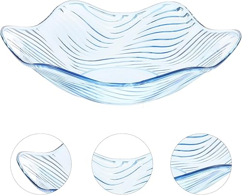 Miniatura 3 de Luxshiny Bandeja de postre decorativa para el hogar, plato de pastel de dulces, plato para servir, plato grande transparente de cristal, cuenco