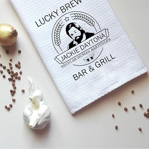 Miniatura 3 de WWDITS - Toalla de cocina inspirada en el programa de televisión Lucky Brew's Regular Human Bartender Bar & Grill Toalla de cocina Toalla de cocina