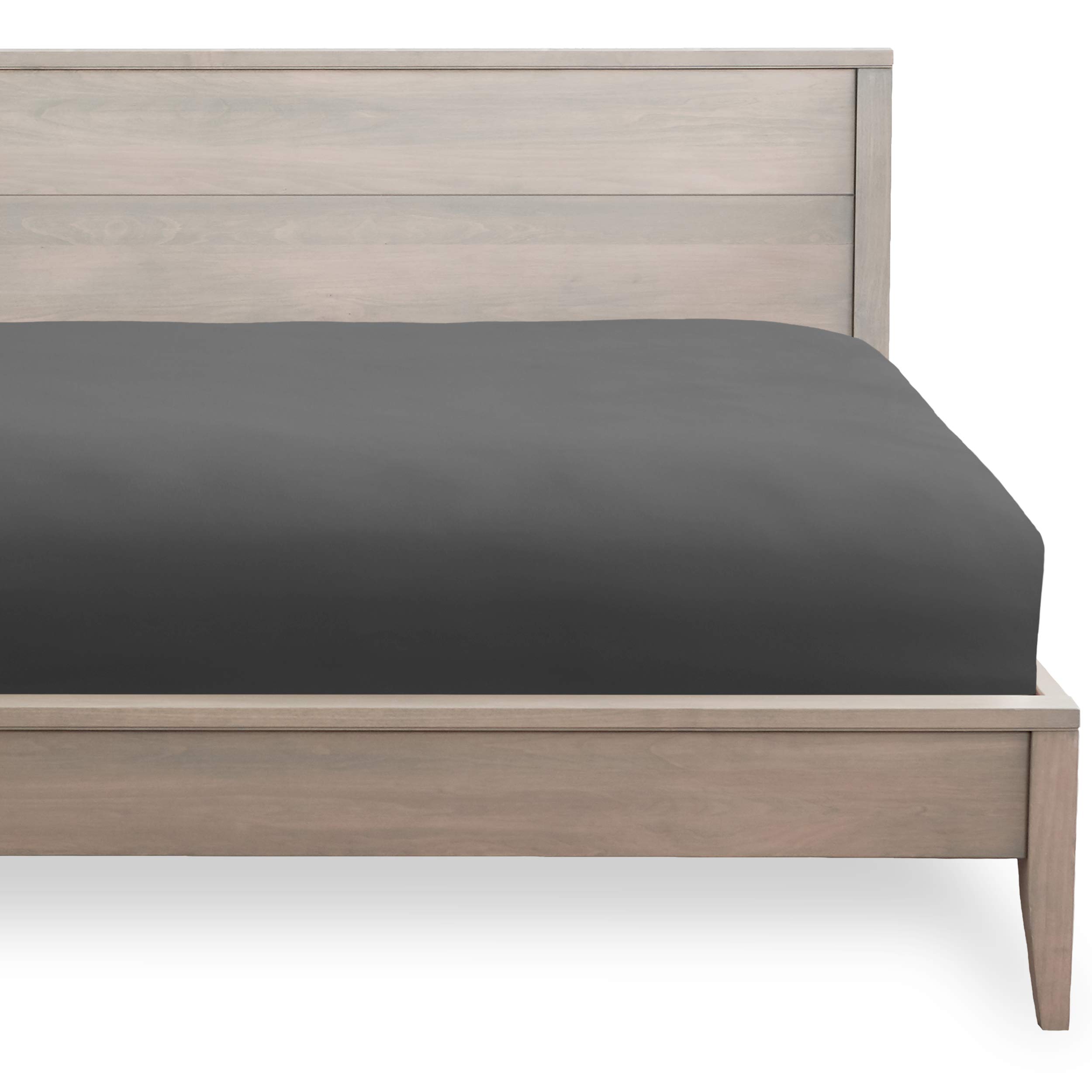 Bare Home Fitted Bottom Sheet Double - Premium 1800 Ultra-Soft Microfibre - Ultra-Soft Wrinkle Free - Deep Pocket - 35 CM Deep - 15" Deep - Double Fitted Sheet (Double, Grey)OEKO-TEX STANDARD 100