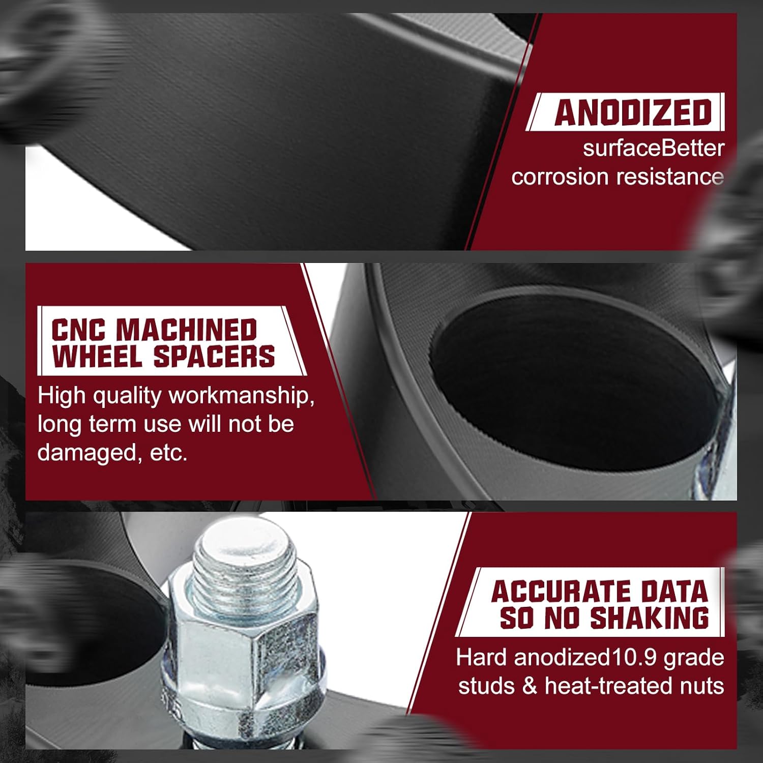 BDFHYK 6x5.5 Wheel Spacers Thickness 1.5 Inch Compatible with Chevy Silverado 1500 1999-2022 Avalanche Suburban Tahoe GMC Sierra 1500 K1500 Yukon, 6x139.7mm 6 Lug M14x1.5 & 108mm Hub Bore No Lip