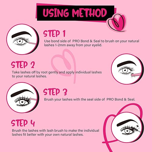 Miniatura 6 de PROLASHBEAUTY - Kit de racimos de pestañas, 280 unidades, rizo D, kit de extensiones de pestañas individuales con unión de pestañas y sellado,