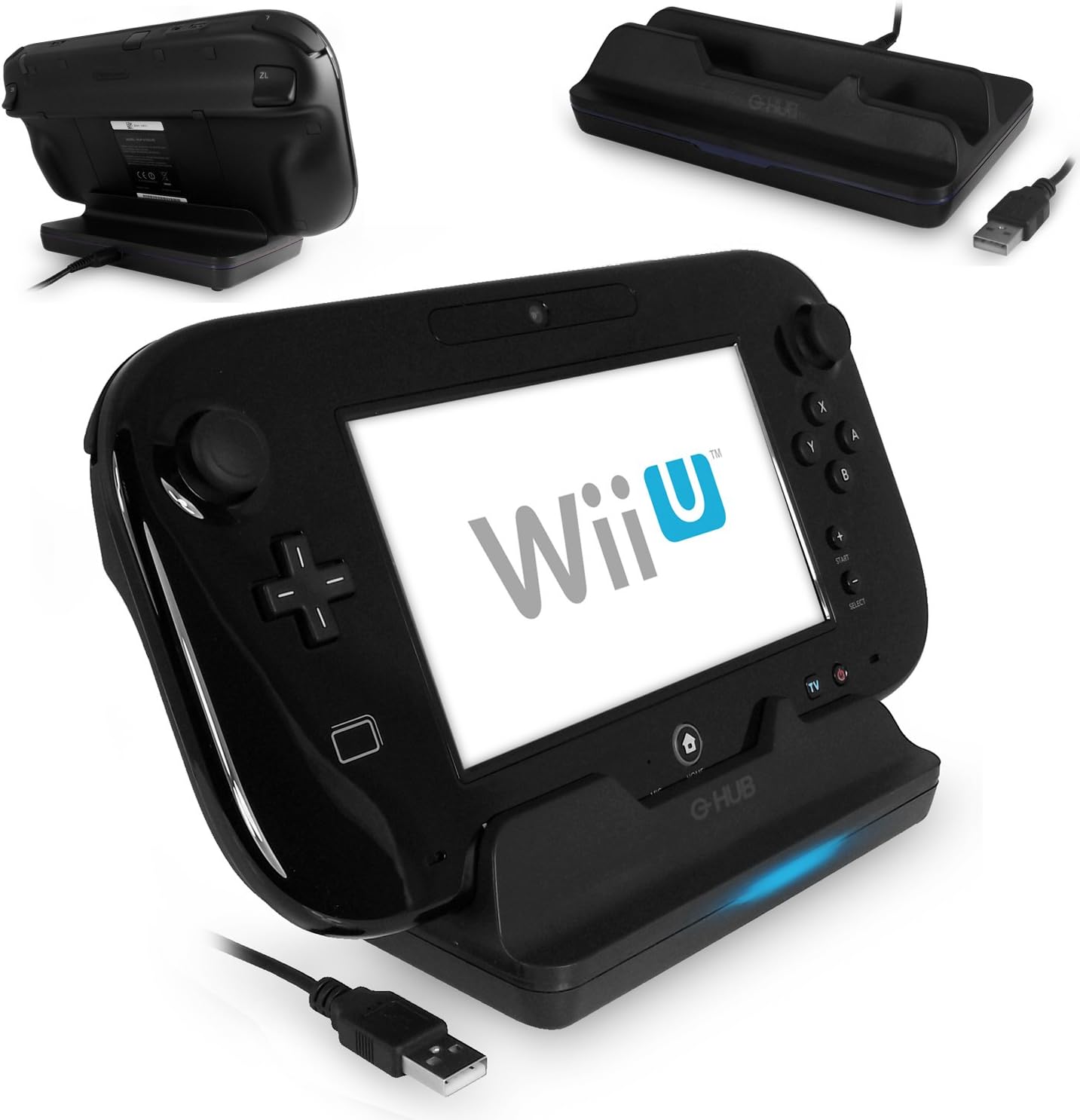 GHUB® Nintendo Wii U GamePad Charging Dock in BLACK Charges 1x