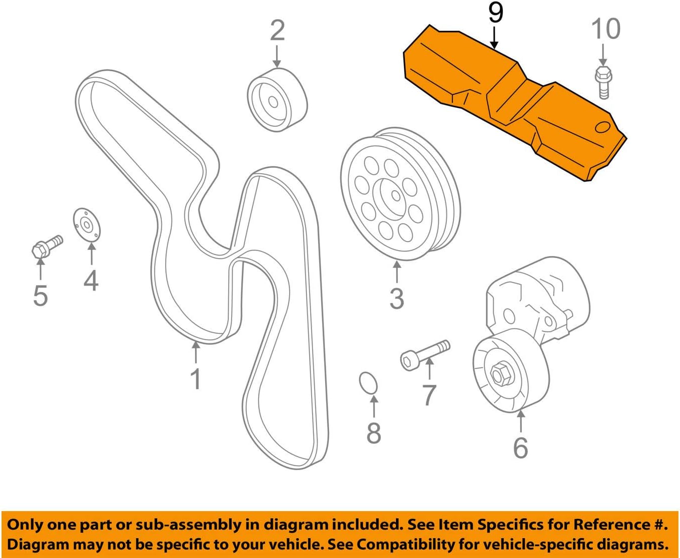 Subaru Alternator Drive Belt Cover Forester Impreza Crosstrek 23774AA050 Genuine OEM