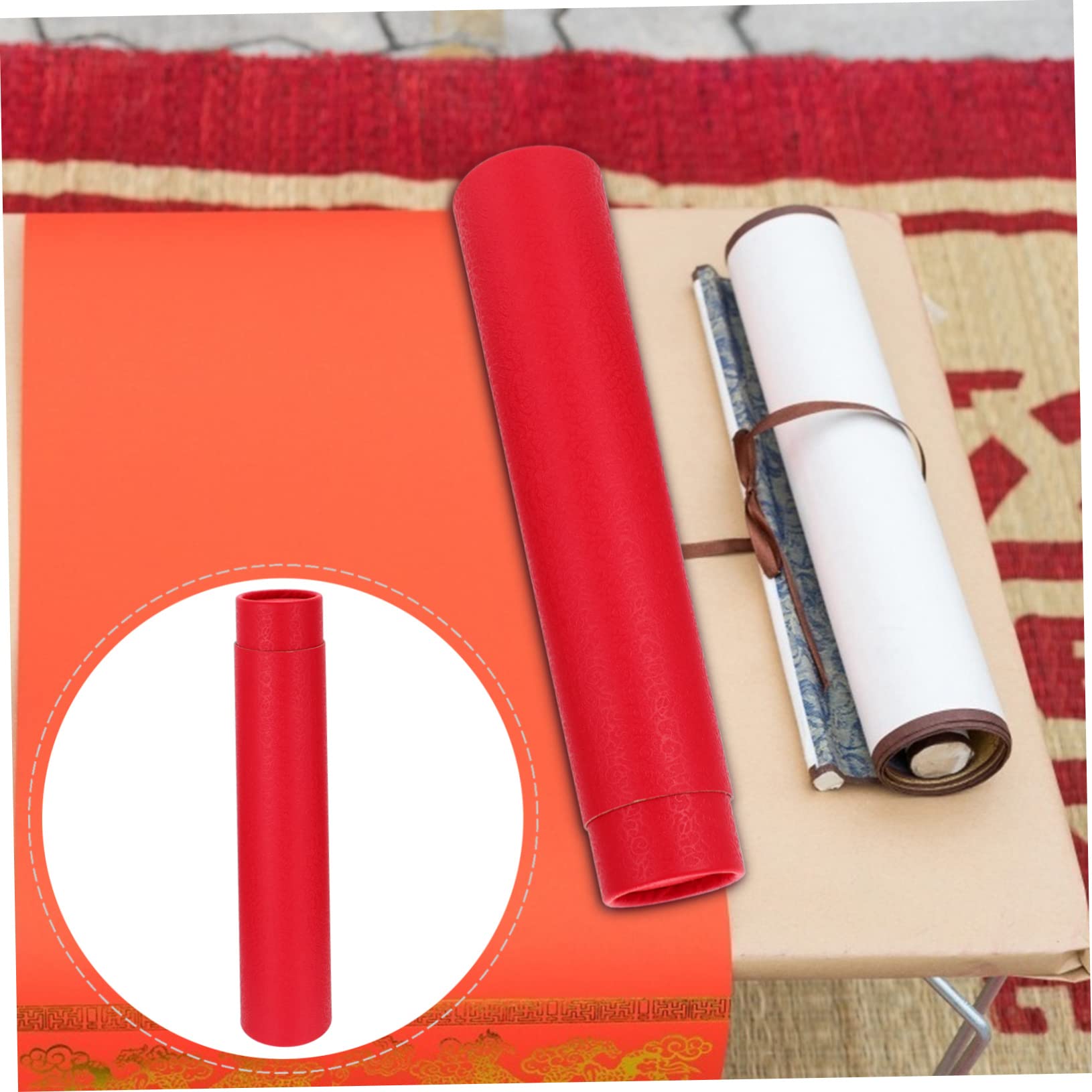 HOMSFOU Artwork Storage Tube Telescopic Paper Tube Documents Storage Blueprints Case