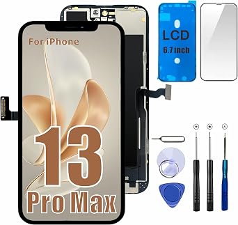 passionTR for iPhone 13 Pro Max LCD Screen Replacement Kit, 6.7 A2643 A2484 A2641 A2644 A2645 Screen Digitizer 3D Touch Assembly Repair Part with 120Hz ProMotion