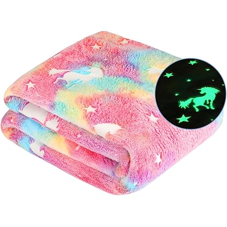 Glow in The Dark Unicorn Blanket