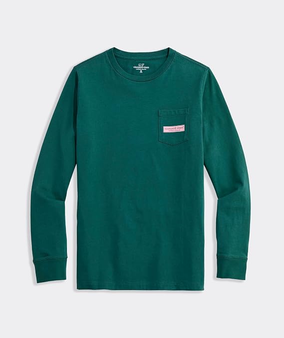 vineyard vines Boys' Classic Logo Box Long-Sleeve Pocket Tee