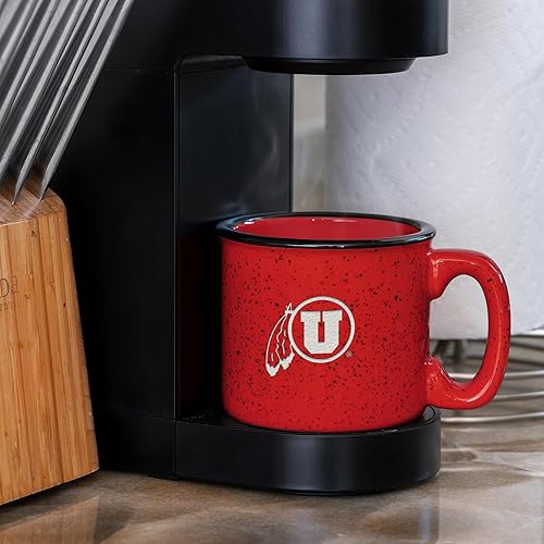 Miniatura 4 de Rico Industries NCAA Utah Utes - Taza de café personalizada de 12 onzas con logotipo grabado con láser profundo, taza de cerámica para acampar con