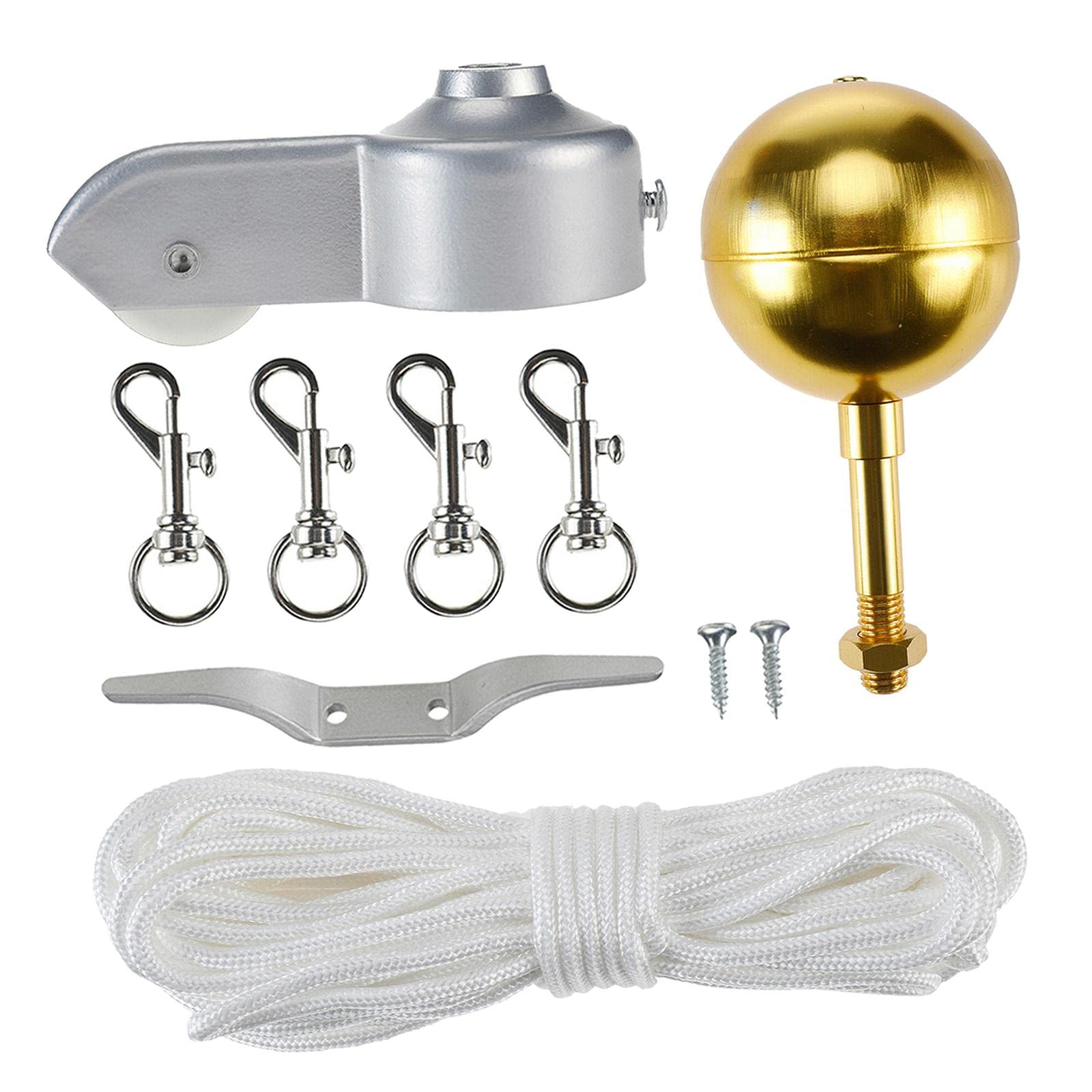 CLUB BOLLYWOOD®1pc Pole Hardware Kit 3" Topper Gold Ball 4 Pole Swivel Snap Clips|Home & Garden | Yard, Garden & Outdoor Living |Home & Garden|1 Piece Pole Hardware Repair Kit.-picture-33
