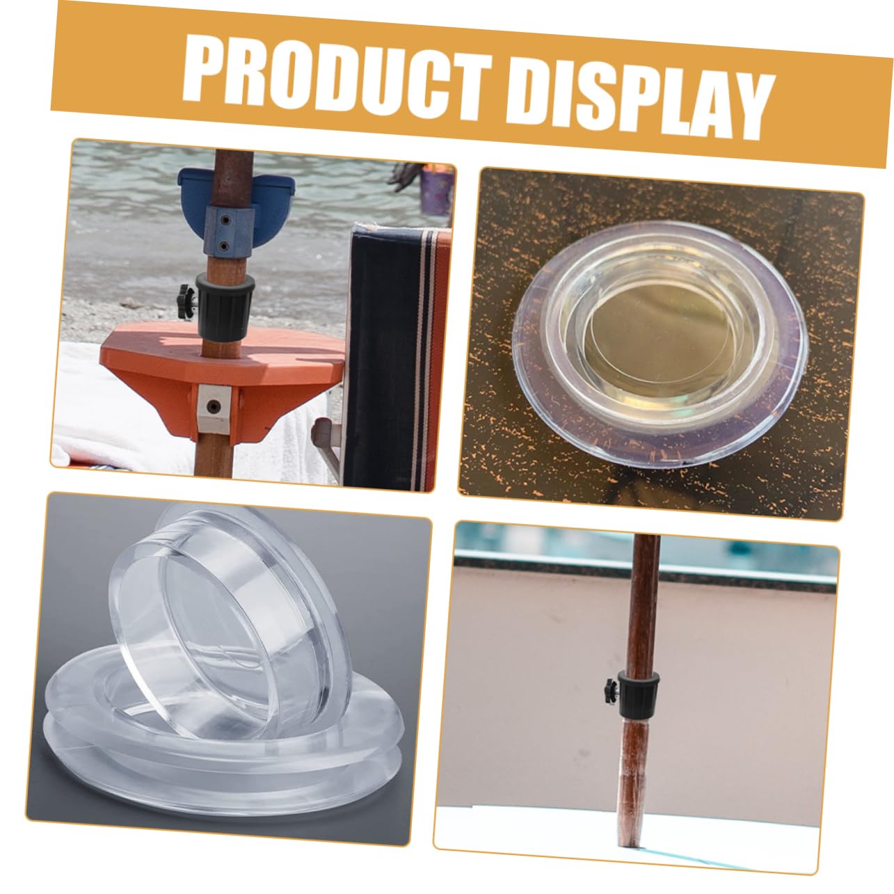 SUPVOX 5 Set di Tappi di Fissaggio per Base Ombrellone Supporto per Ombrellone con Coperture per Base Supporto per Ombrellone Foro per Ombrellone Base per Ombrellone da Esterno per