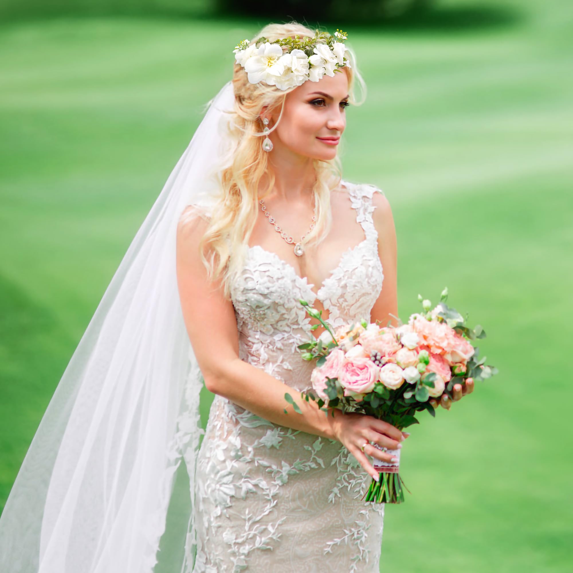 Bridal/Maternity HEADPIECE Red Rose Gold Halo Crown Bridal Photoshoot Wedding Maternity  main image 3