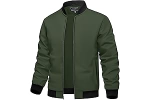 Spring/Fall Lightweight Slim Fit Bomber Jacket for Men