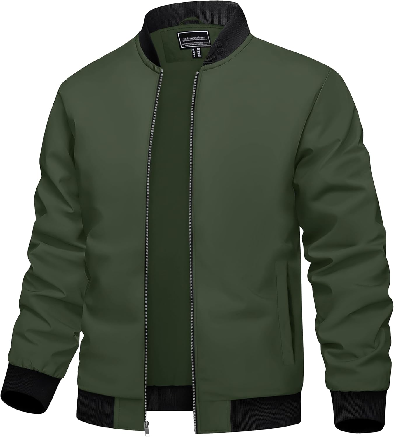 TACVASEN Men's Lightweight Jacket Spring Bomber Fall Windbreaker Casual Stylish Coats with Pockets