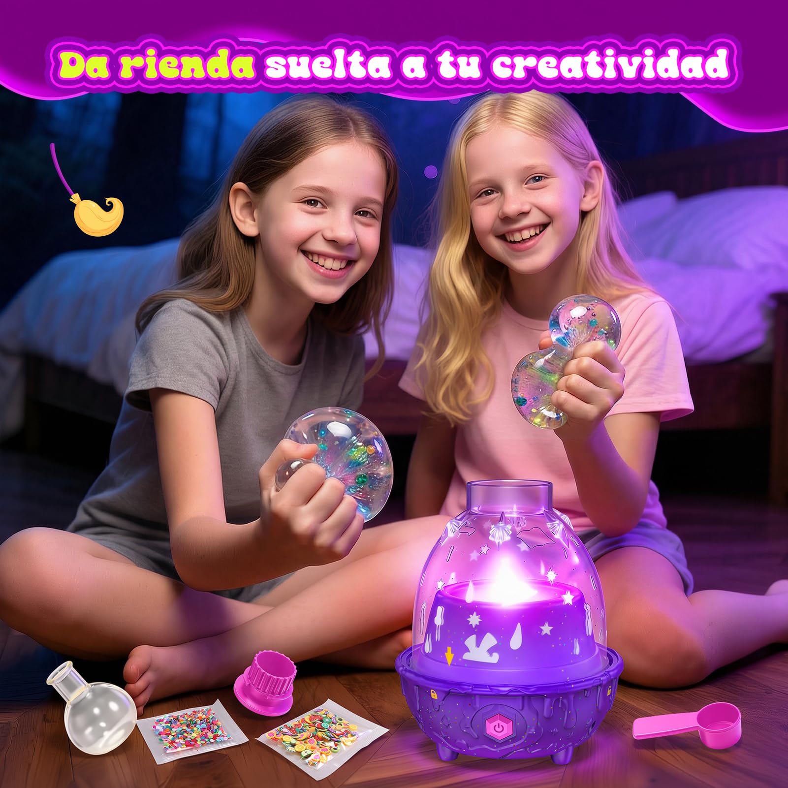 Kit de squishy para niños, Fábrica de squishies autoinflable, Incluye 8 pelotas y accesorios para hacer squishies antiestrés, Juguete sensorial creativo, Regalo para niños 6 7 8 años
