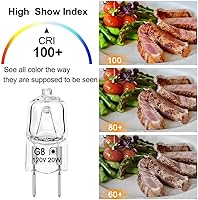 Vista 10 de Bombilla halógena para horno microondas GE, bombilla para electrodomésticos GE sobre la estufa campana de microondas, 120 V 50 W, luz