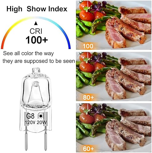 Miniatura 5 de Bombilla halógena para horno de microondas GE, bombilla para GE Samsung Elite Maytag sobre la estufa de microondas, luz nocturna de cocinabombilla