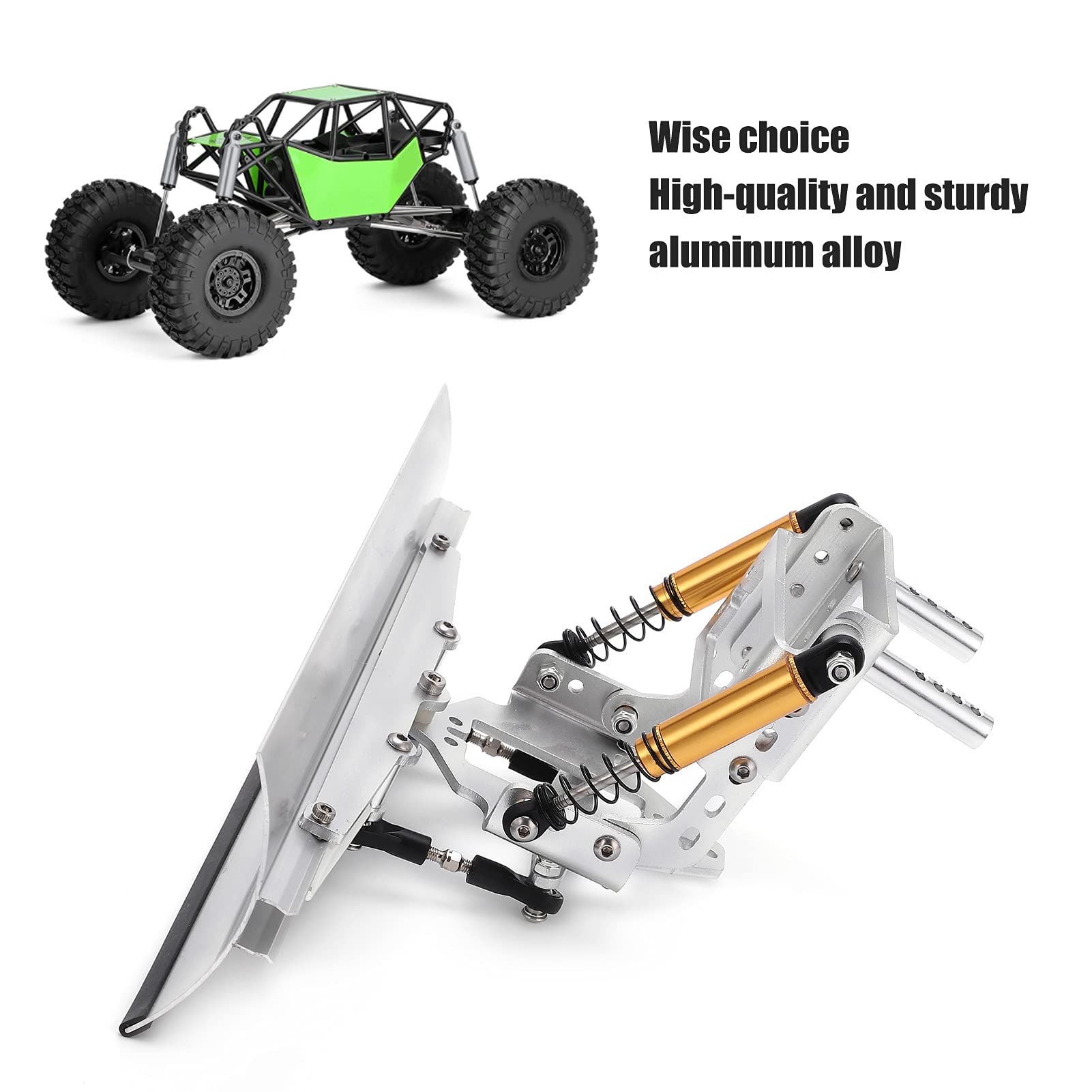 Lama Spazzaneve RC 1/10 Lama Spazzaneve In Lega Per Modellini RC Scala 1/10 - Compatibile Con Axial SCX10, SCX10 II, Traxxas TRX-4 Modellini 1/10 Invernali - Foto 7