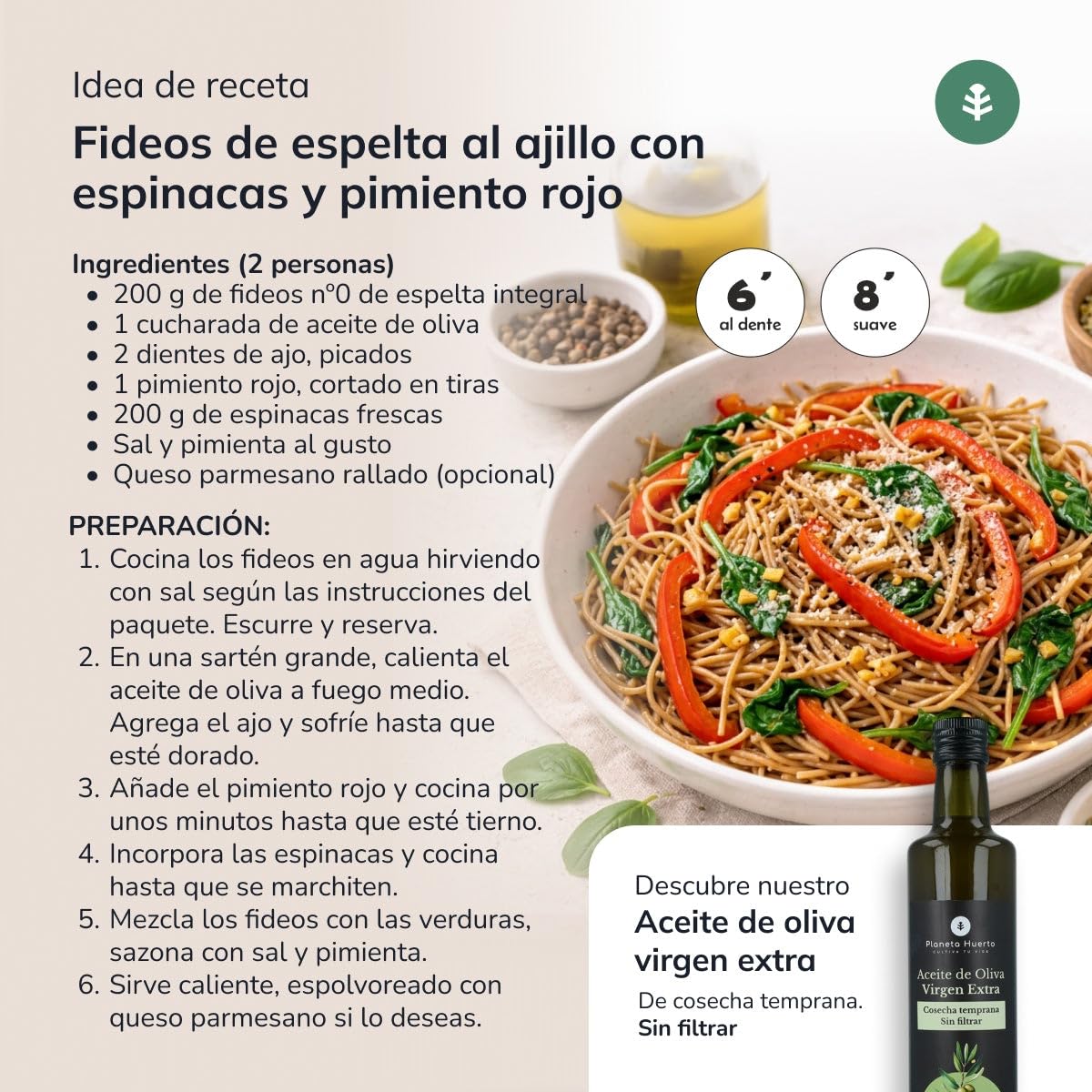 PLANETA HUERTO | Fideos nº0 de espelta integral ecológica 5 kg, pasta fina sin aditivos Ricos en fibra y proteínas - Fideos ideales para sopas, caldos y preparaciones ligeras