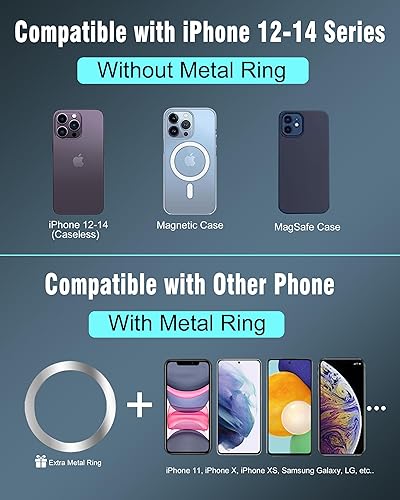 Miniatura 6 de Soporte de teléfono para automóvil  Fuerte magnético para soporte de coche MagSafe, soportes de teléfono de coche para iPhone 11, 12, 13, 14, 15