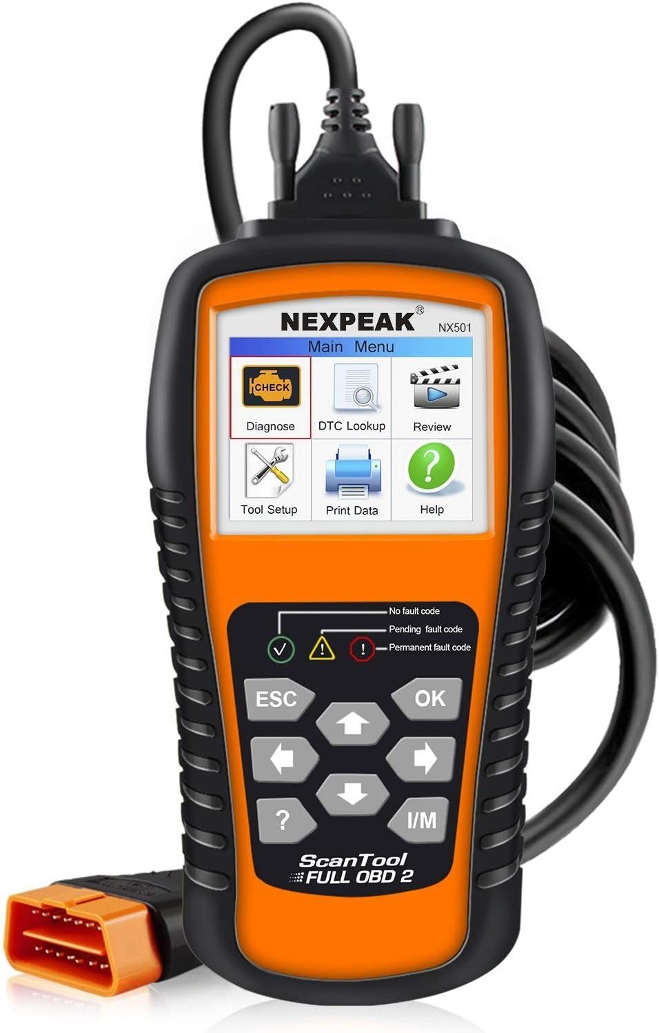 – NEXPEAK OBD2 Diagnostic Scanner, OBDII NX501 Vehicle Fault Code Reader, Auto Check Engine Light Scan Tool for Most OBD2 Protocol Car Since 2003