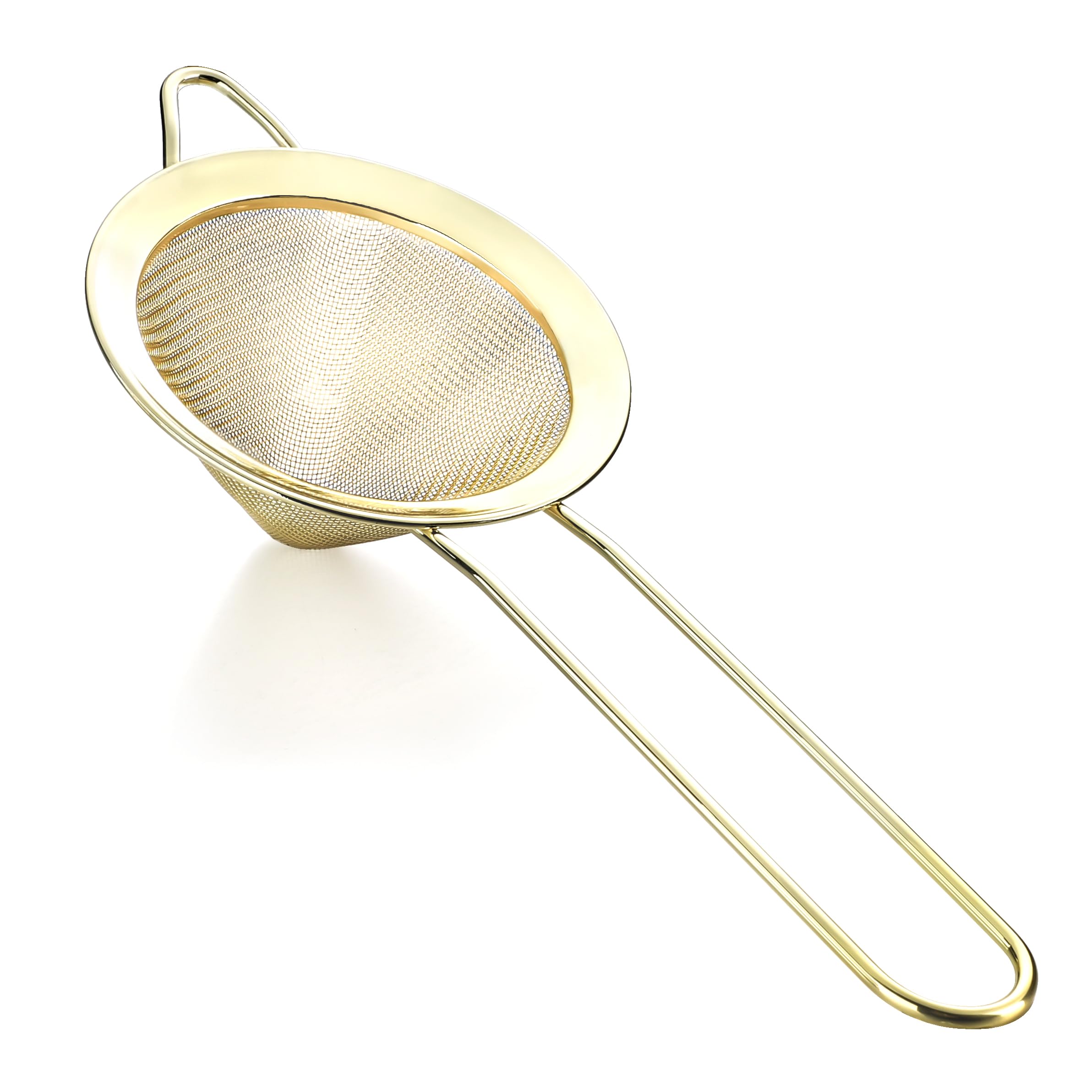 Juego de colador de cóctel de acero inoxidable, colador Hawthorne y colador de malla fina, juego de colador de bebidas dorado para bar, hogar y cocina 3