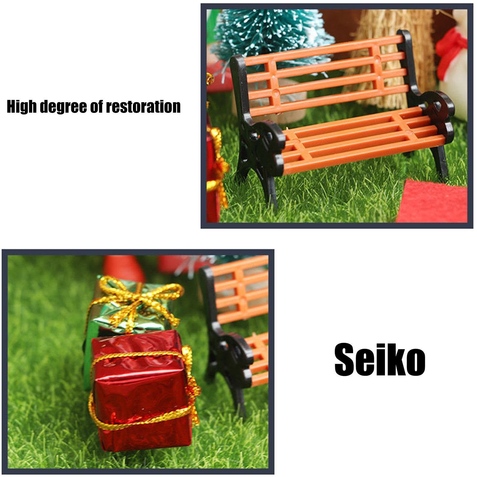 ZORQ 5 decorazioni natalizie in miniatura, kit fai da te in legno fai da te, kit fai da te in miniatura per cortile, casa, camera da letto, feste | te, kit fai da te in miniatura per cortile, casa, camera da , feste
