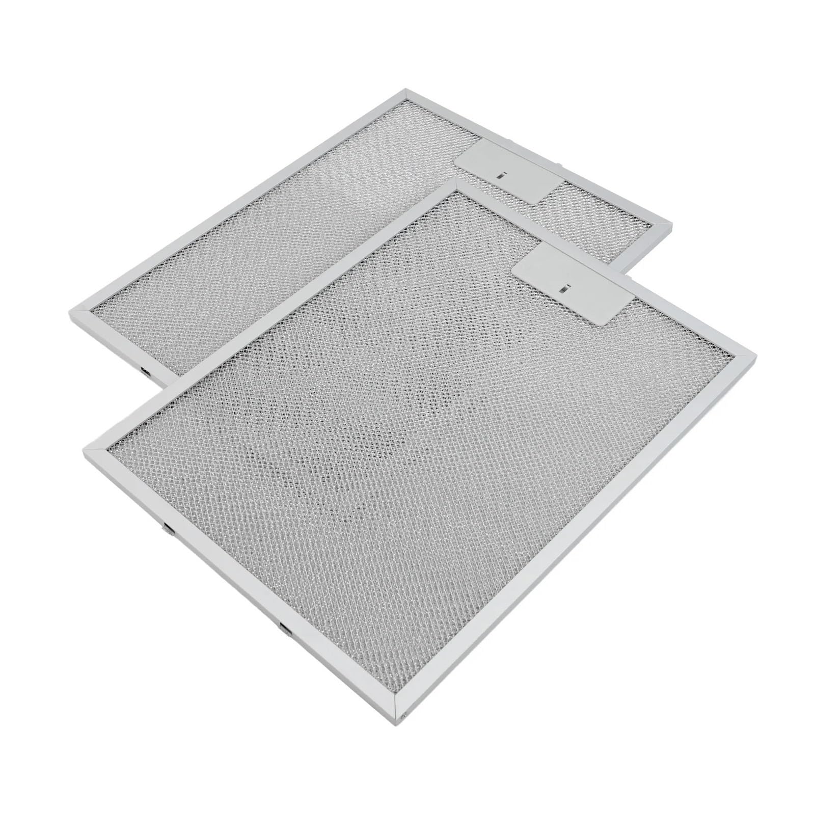 2 Stück Dunstabzugshauben-Fettfilter Aus Metall-Aluminiumgewebe, 280 X 371 X 9 Mm, Silberfarben, Küchenzubehör