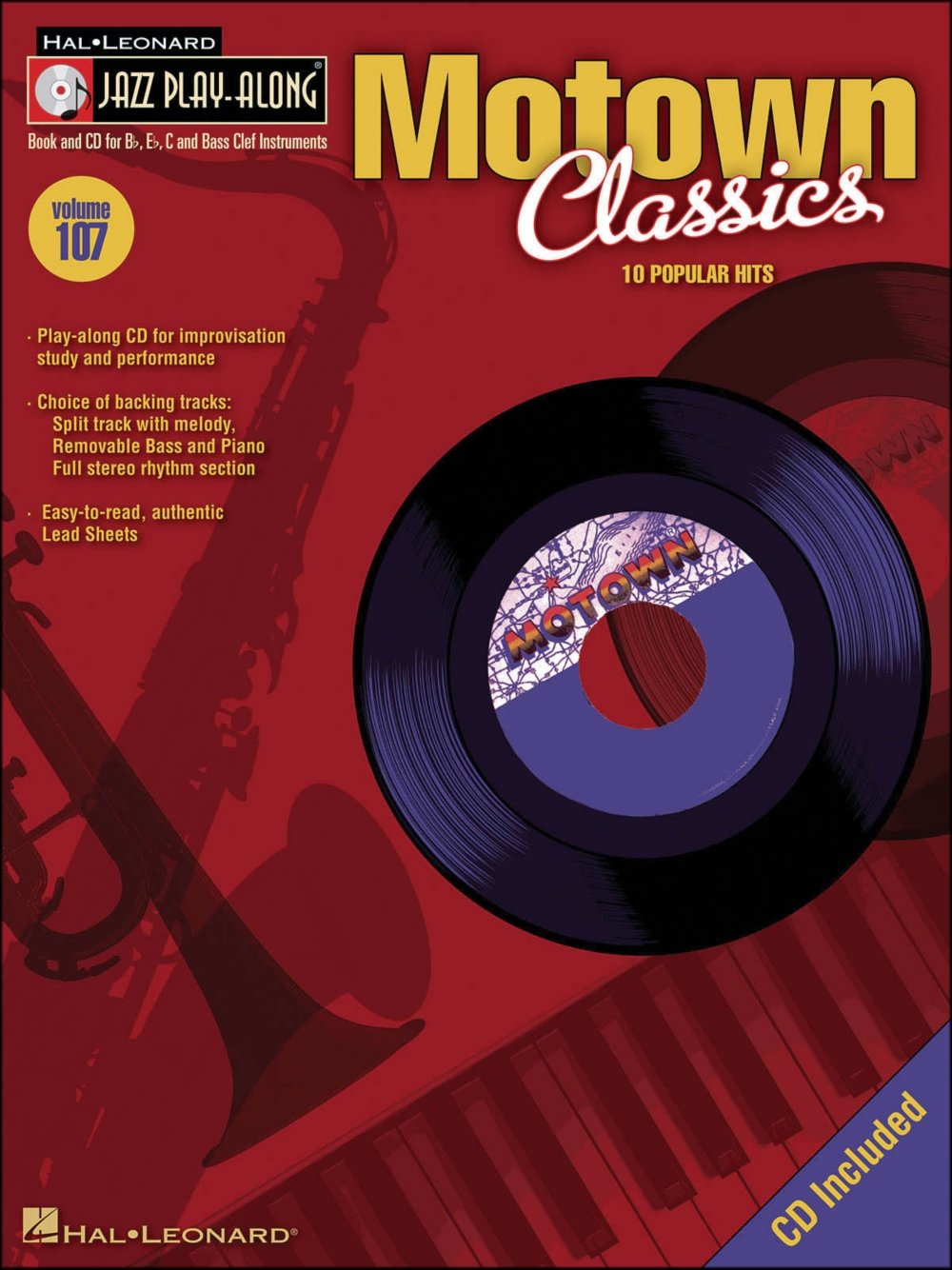 Hal Leonard Jazz Play-Along Volume 107: Motown Classics. Partituras, CD para Instrumentos en Clave de FA, Instrumentos en Si, Instrumentos en Do, Instrumentos en Mi