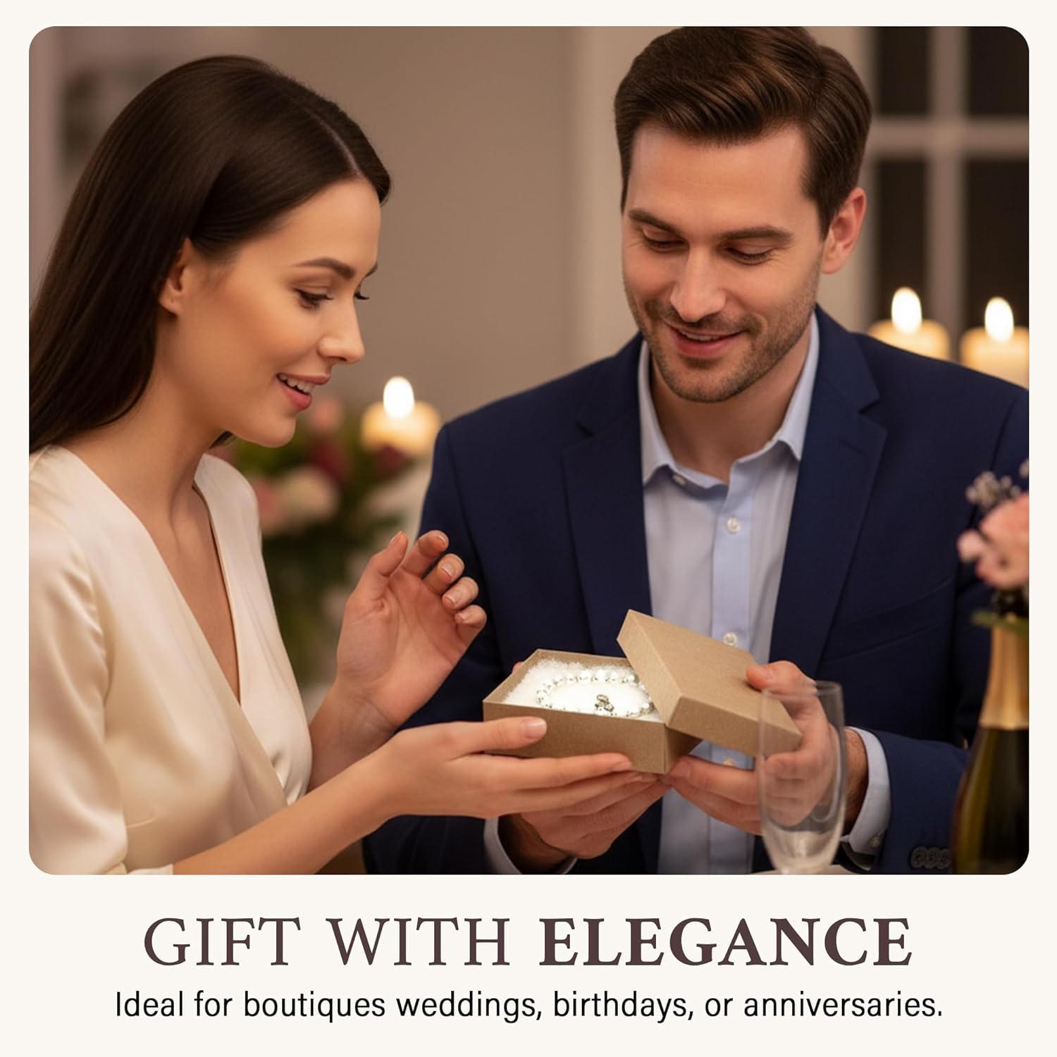 RJ Displays-25 Pack Jewelry Boxes Cotton Filled Assorted Mixed Gift Box Set for Ring, Pendants, Necklace, Bracelets and Watch (Brown, 25 Assorted Mixed Boxes) - Premium small box