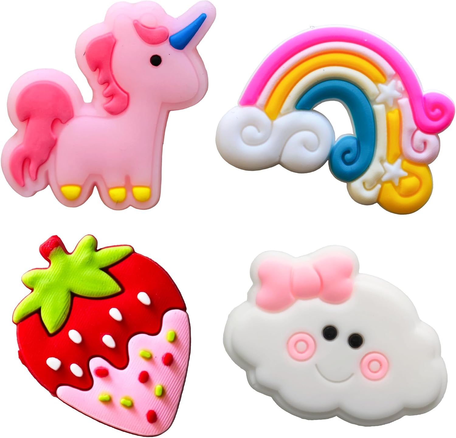 30PCS Cute Cartoon Shoe Charms for Girls, Bulk Kawaii Animal Food Space Design Shoe Decoration Accessories Pins for Kids & Adults Clog