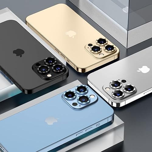 Miniatura 8 de Korecase Paquete de 2 protectores de cámara compatibles con iPhone 13 Pro MaxiPhone 13 Pro, vidrio templado 9H, antiarañazos, polvo, fuerte