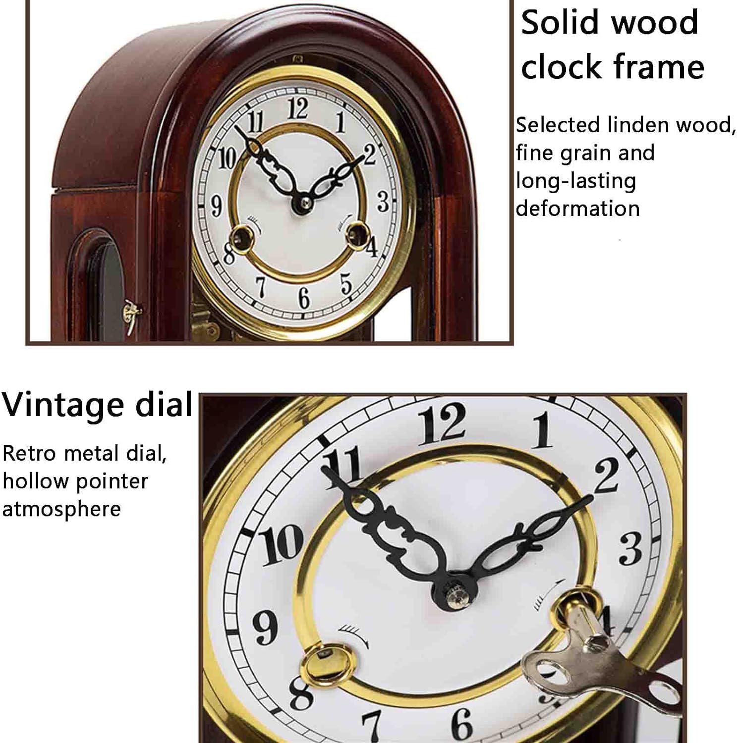 OROLOGIO A PENDOLO girevole orologio annuale orologio camino Schatz