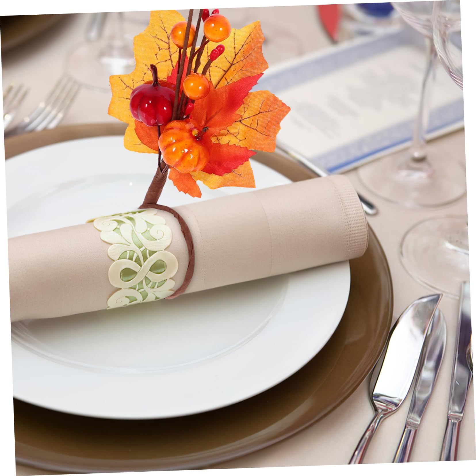 Alipis 60stücke Teiliges Napkin- Mit Kunst-Maple-Design Für Herbstliche Tischdekoration Bei Festen Und Familienfeiern