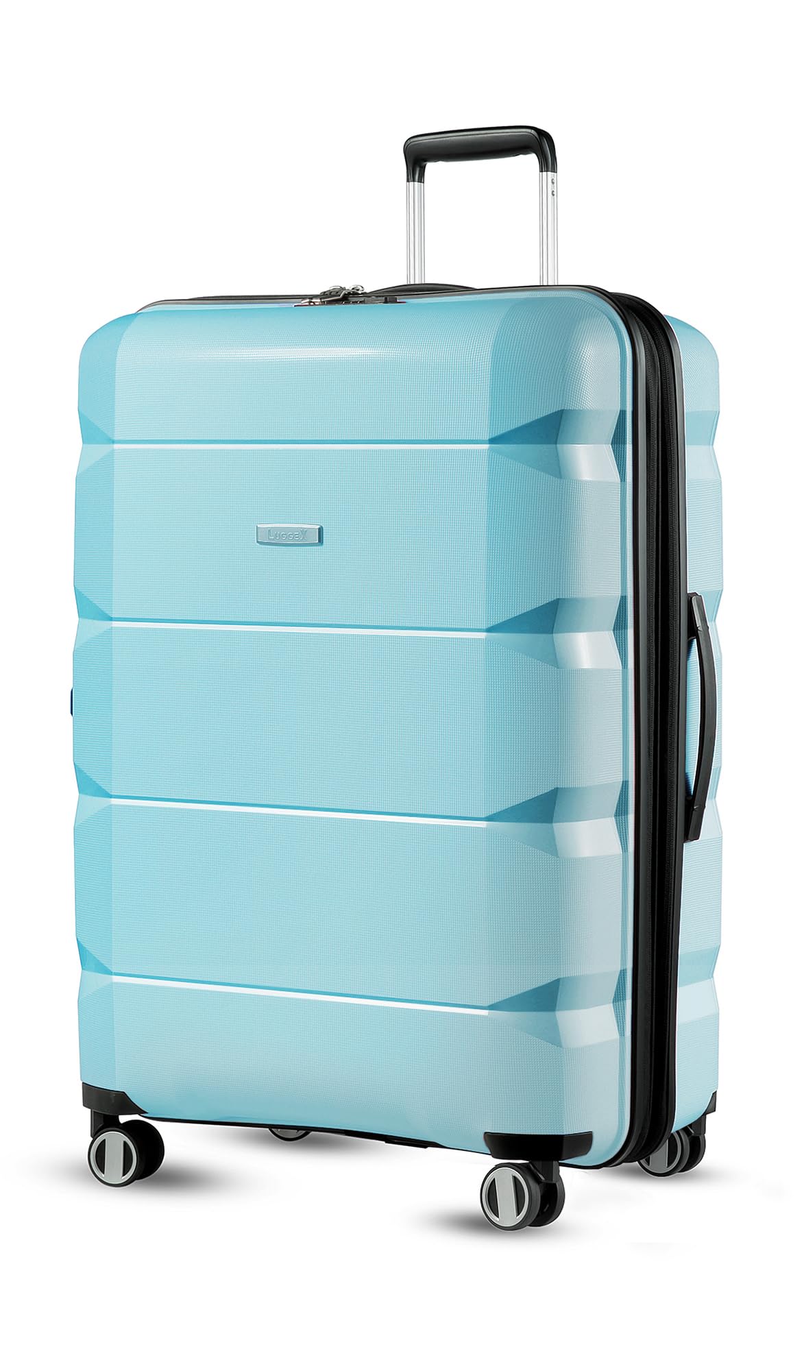 LUGGEX Blue 28 Inch Luggage with Spinner Wheels - Expandable Large Checked Luggage - Lightweight Adventure Partner (Blue Suitcase)