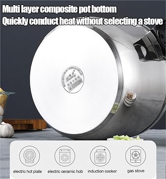 Pressure Cooker Stainless Steel Pressure Cooker,Pressure Cooker,Stainless Steel Pressure Cooker,for All Stoves Induction Gas Electric for Family Meals(34cm)