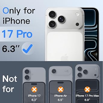 JETech Privacy Screen Protector for iPhone 17 Pro, 2-Pack