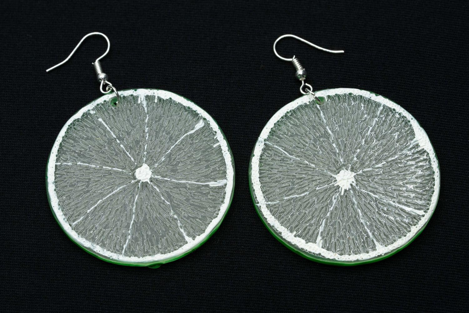 Lime slice earrings Miniblings pendant lime fruit summer bartender XL