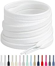 Handshop 2 pairs 1/4"(6MM) Flat Cotton Athletic Shoe Laces for Sneakers