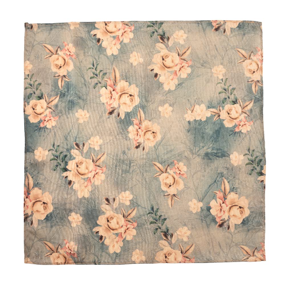 the tie hub Indian Print Silk and Cotton Pocket Square For Men-picture-27