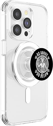 Miniatura 9 de As Arbove So Below I Satanic Baphomet PopSockets Agarre y soporte para teléfonos y tabletas, Negro