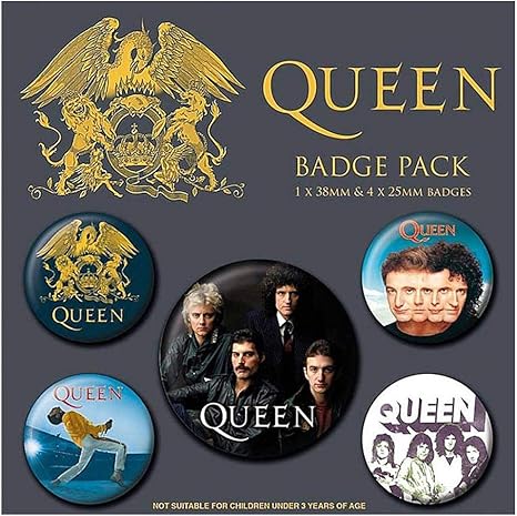 Amazon Queen クイーン フレディ追悼30周年 Official 5 Badge Pack バッジ 公式 オフィシャル バッジ おもちゃ